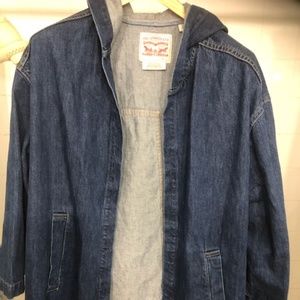 Levis Strauss Denim Hooded Overcoat